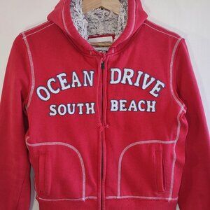 South Beach Lucky Hoodie Jacket Madipris Distressed Streetwear Grunge  *Small